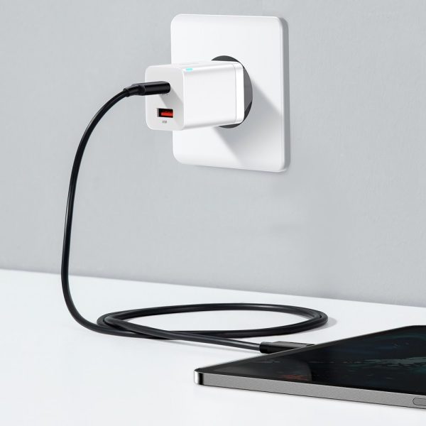 Ātrā tīkla lādētājs USB-C 30W PD QC Super Pro White