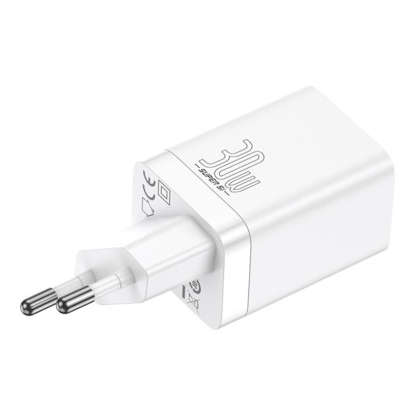 Ātrā tīkla lādētājs USB-C 30W PD QC Super Pro White