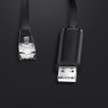 Kabeļu konsoles kabeļa USB adapteris - RJ45 Ethernet Twist 1,5m melns