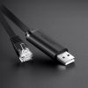 Kabeļu konsoles kabeļa USB adapteris - RJ45 Ethernet Twist 1,5m melns