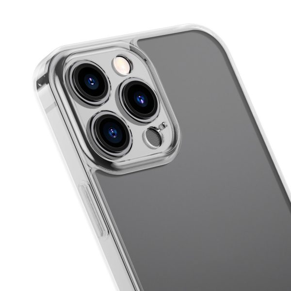 Gadījuma vāks iPhone 13 Pro Max Stingrais korpuss ar gēla rāmja caurspīdīgu rāmi