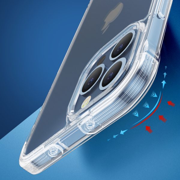 Gadījuma gadījums iPhone 13 Pro Max bruņu korpusam ar āķiem caurspīdīgu statīvu