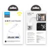 Rumbas adaptera karšu lasītāja iPhone OTG Lightning - USB SD TF balto karšu lasītājs