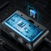 9in1 automašīnas lādētājs 5X USB 1X USB-C 3X PD LIKUMS STOP QC Black