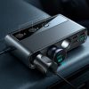 9in1 automašīnas lādētājs 5X USB 1X USB-C 3X PD LIKUMS STOP QC Black