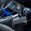 9in1 automašīnas lādētājs 5X USB 1X USB-C 3X PD LIKUMS STOP QC Black