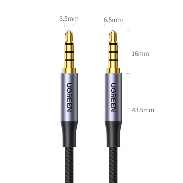 Aux Aux Mini Jack kabelis 3,5 mm vīriešu 3M melnais kabelis