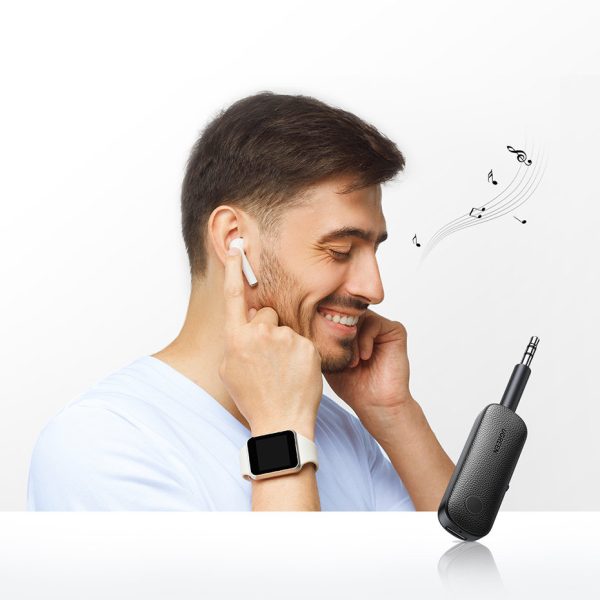 Bluetooth raidītāja mini ligzda 3,5 mm melns raidītājs