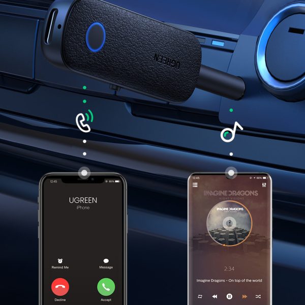Bluetooth raidītāja mini ligzda 3,5 mm melns raidītājs