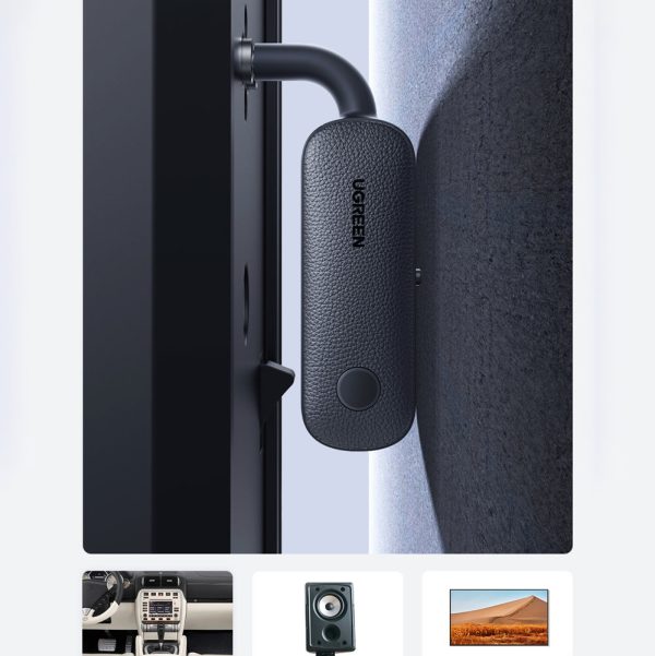 Bluetooth raidītāja mini ligzda 3,5 mm melns raidītājs