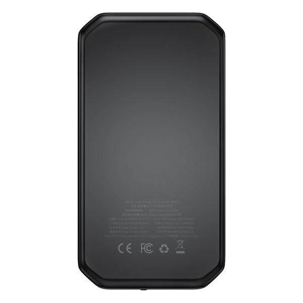 PowerBank 1000MAH + Booster Booster Booster 12V 1000a melna ierīce