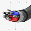 Kabelis USB-C 5A Kabelis Ātra lādēšana PD QC 1M balts