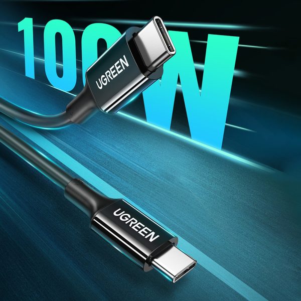 Kabelis USB-C 5A Kabelis Ātra lādēšana PD QC 1M balts