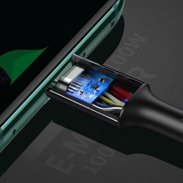 Kabelis USB-C 5A Kabelis Ātra lādēšana PD QC 2M balts