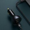 Ātrās automašīnas lādētājs USB USB-C 160W PPS Quick Charge 5 Pd pelēks