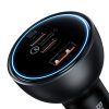 Ātrās automašīnas lādētājs USB USB-C 160W PPS Quick Charge 5 Pd pelēks