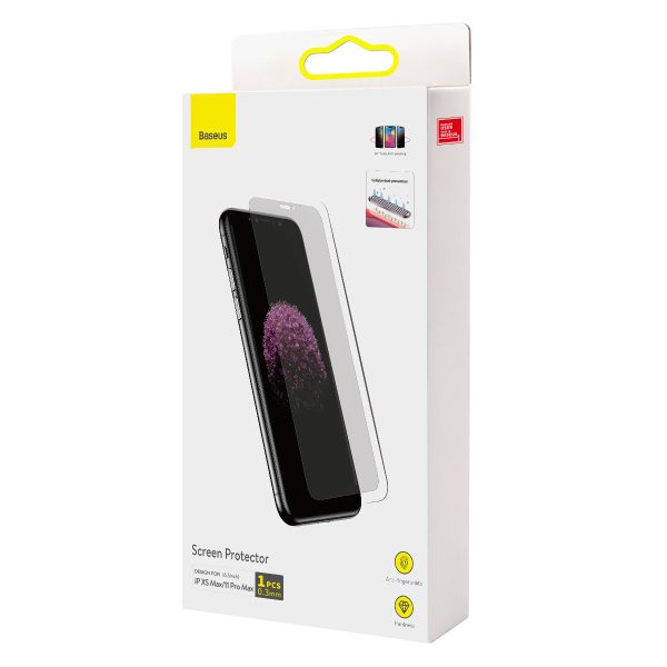 Rūdīts stikls iPhone 11 Pro Max / iPhone XS Max + montāžas pozicionētājs