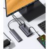 7in1 daudzfunkcionāls centrmezgls USB -C izplatītājs - 7x USB 3.0 PD DC 12V pelēks