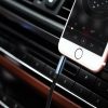 Leņķa sānu kabeļa audio kabelis Aux 2x mini ligzda 3,5 mm 1m zilā krāsā