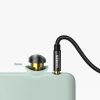 Leņķa sānu kabeļa audio kabelis Aux 2x mini ligzda 3,5 mm 1m zilā krāsā
