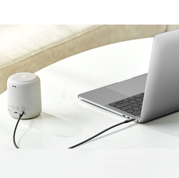 Leņķa sānu kabeļa audio kabelis Aux 2x mini ligzda 3,5 mm 1m zilā krāsā