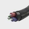 Aux 2x mini domkrata leņķa kabelis 3,5 mm 1,5 m zilā krāsā