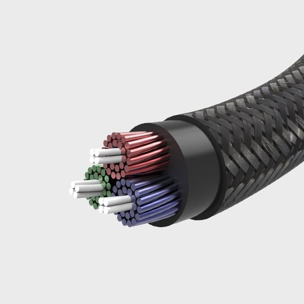 Aux 2x mini domkrata leņķa kabelis 3,5 mm 1,5 m zilā krāsā