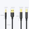 Kabelis USB kabeļa tips B vīriešu printerim - USB 2,0 vīrieši 480Mbps 2m melns