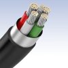 Kabelis 5 -pin apzeltīts USB - mini USB 0,25M melns