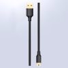 Kabelis 5 -pin apzeltīts USB - mini USB 0,25M melns