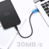 Kabelis 5 -pin apzeltīts USB - mini USB 0,25M melns