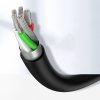 Kabeļa kabeļa USB adapteris - USB -C ātrs lādiņš 3,0 3A 0,25M melns
