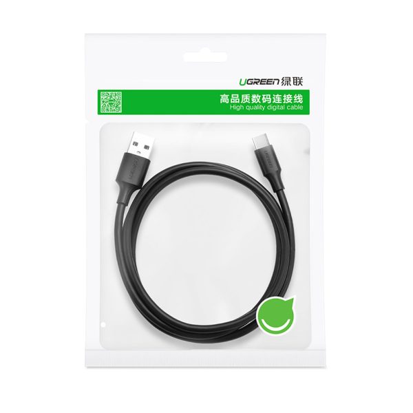 Kabeļa kabeļa USB adapteris - USB -C ātrs lādiņš 3,0 3A 0,25M melns