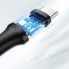 Kabeļa kabeļa USB adapteris - USB -C ātrs lādiņš 3,0 3A 0,25M melns