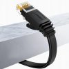 PatchCord LAN RJ45 Ethernet Cat plakanais kabelis. 6 8m melns