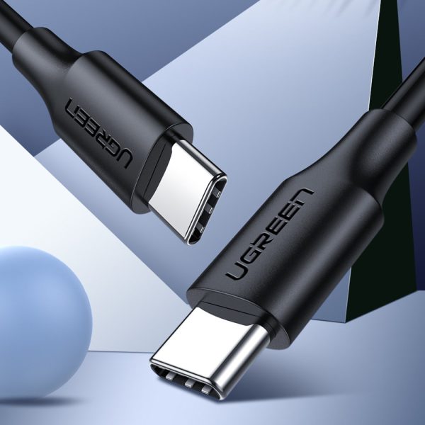 Kabelis USB kabeļa tips C uzlādei un datu pārsūtīšanai 3A 1m melns