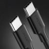 Kabelis USB kabeļa tips C uzlādei un datu pārsūtīšanai 3A 1m melns