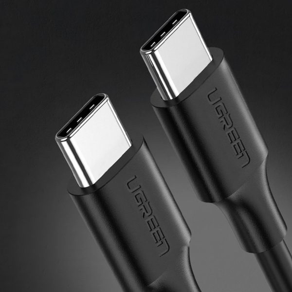 Kabelis USB kabeļa tips C uzlādei un datu pārsūtīšanai 3A 1m melns