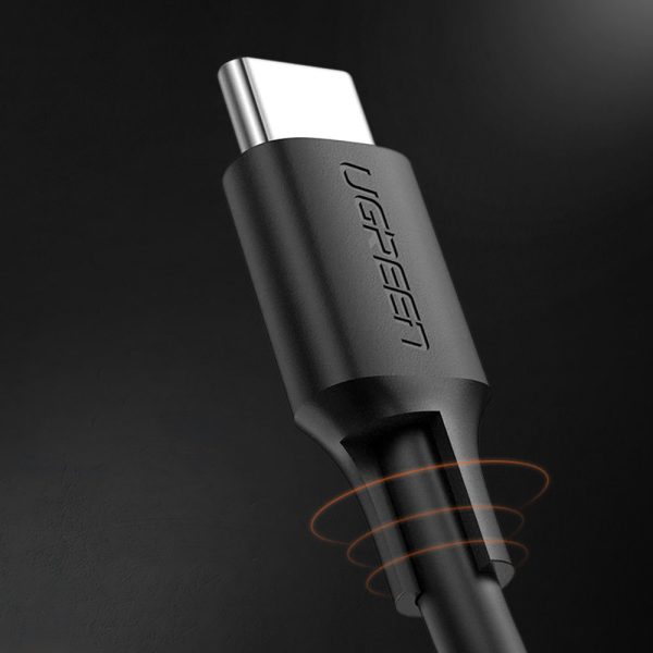 Kabelis USB kabeļa tips C uzlādei un datu pārsūtīšanai 3A 1m melns
