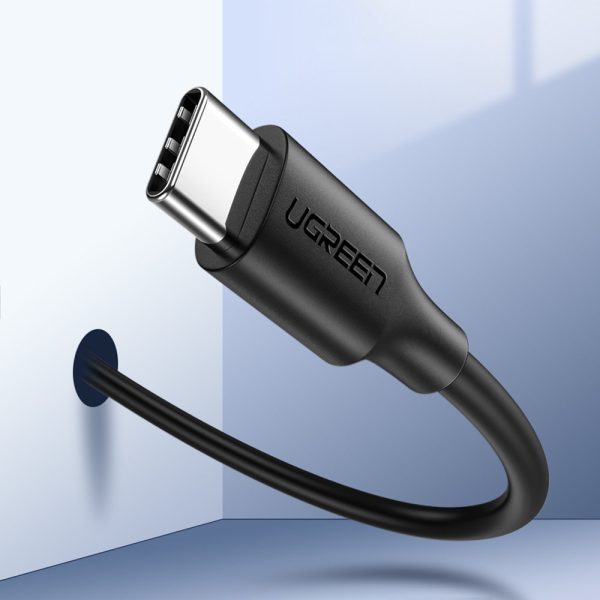 Kabelis USB kabeļa tips C uzlādei un datu pārsūtīšanai 3A 1m melns