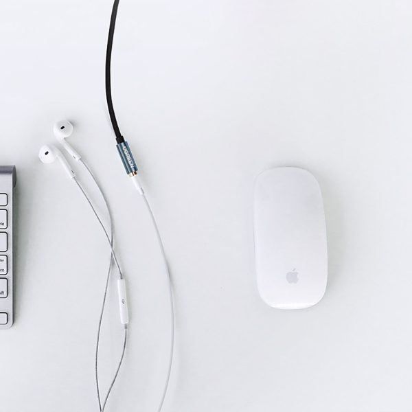 Adaptera adapteris mini domkrata austiņām 3,5 mm 0,5 m zilā krāsā
