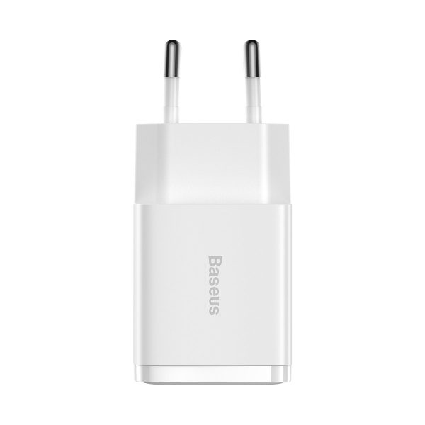 Mazs kompakts 2x USB 10.5W baltais lādētājs