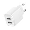 Mazs kompakts 2x USB 10.5W baltais lādētājs