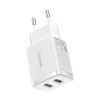Mazs kompakts 2x USB 10.5W baltais lādētājs