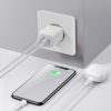 Mazs kompakts 2x USB 10.5W baltais lādētājs