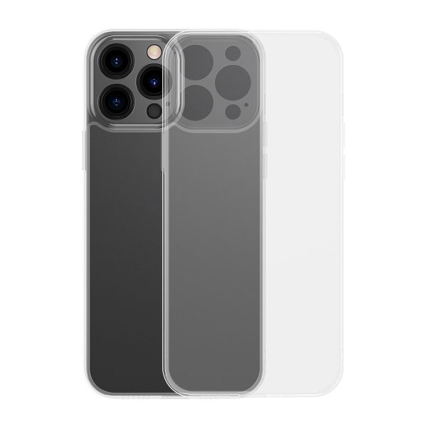 Gadījuma vāks iPhone 13 Pro Max Stingrais korpuss ar gēla rāmja caurspīdīgu rāmi