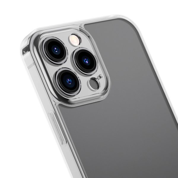 Gadījuma vāks iPhone 13 Pro Max Stingrais korpuss ar gēla rāmja caurspīdīgu rāmi