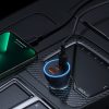 Zelta kontaktoru pro USB + 2X USB-C 65W tumši pelēkas automašīnas lādētājs