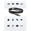 USB kabeļa kabelis - USB 3.2 3M melns