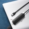 Hub USB -A rumbas porta draiveris - 4x USB 3.2 Gen 1 melns
